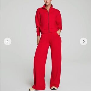 SPANX Vibrant Red Wide Leg Pant . Pant only.